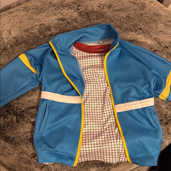 Other - Blue and Yellow Zip-Up Jacket and Checkered Shirt, Max from stranger things
